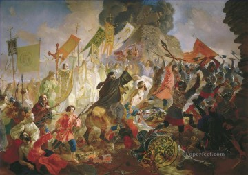 siege of pskov by polish king stefan batory in 1581 1843 Karl Bryullov Oil Paintings